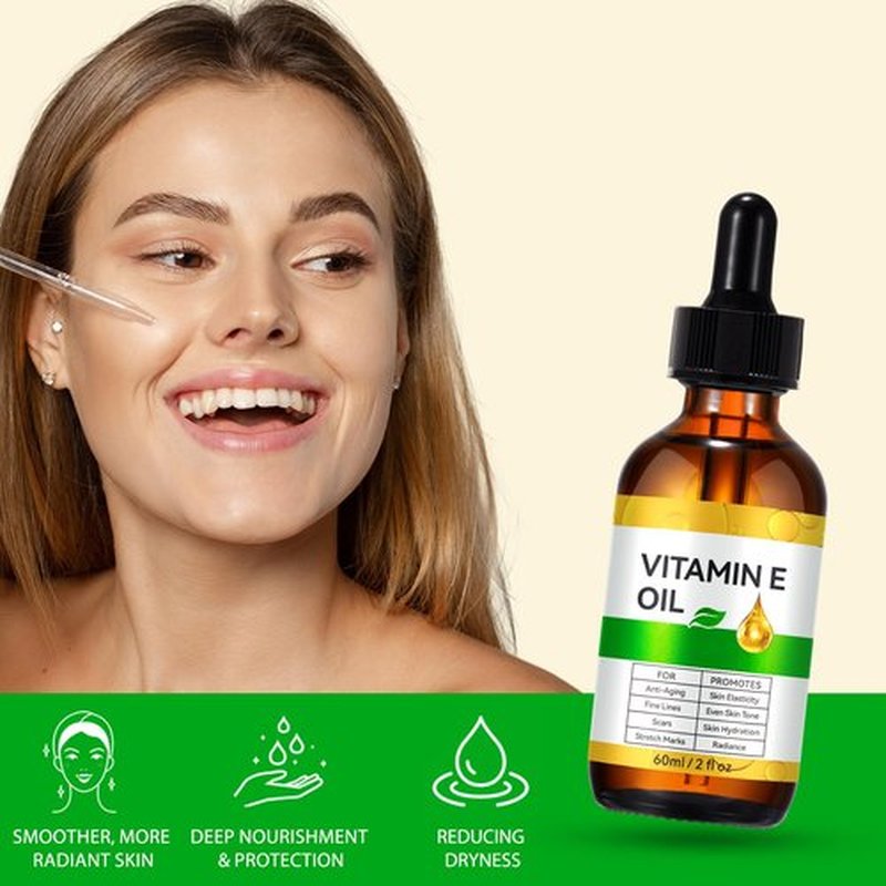 IKZEE Vitamin E Oil for Face and Skin - Ultra Concentrated Pure Vitamin E Oil for Deep Moisturizing, Hair Care