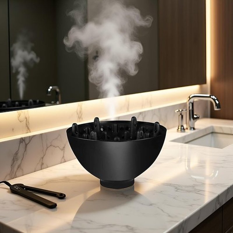 Skiennix Hair Diffuser - Universal Black Attachment for Curly Hair Care & Styling Tools