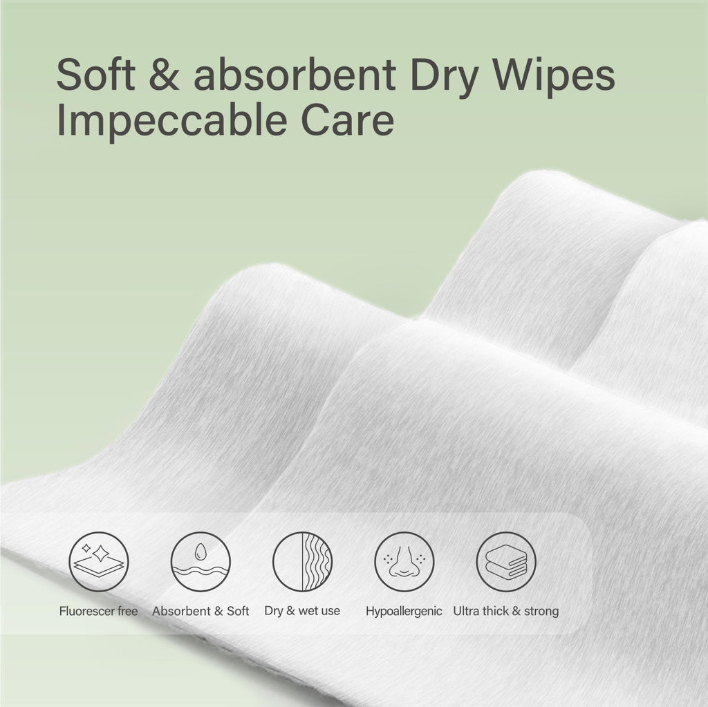 Unifree Facial Towels I Towelettes I Dry Wipes I Makeup Remover I Facial Tissues I On-the-go Convenient Pack (360 count)