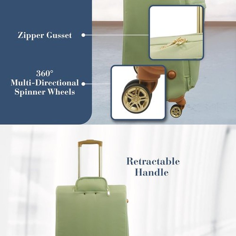 Tommy Bahama 30-Inch Rolling Luggage - Soft-Sided Suitcase with Spinner Wheels | Sage Color