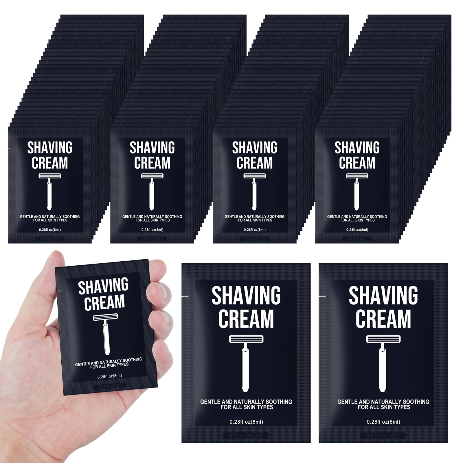 0.28fl oz Travel Shaving Cream Bulk,Disposable Shaving Cream in Bulk
