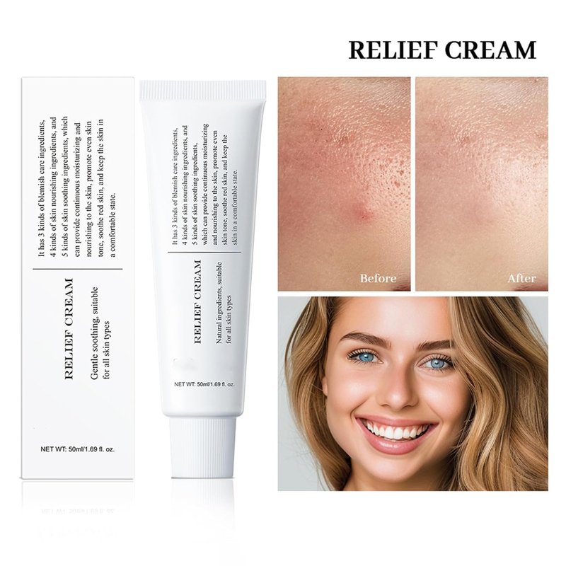 Virularty Relief Cream, Intensive Repair Cream, Soothing Moisturizer Lasting Hydration Facial Moisturizer, Hydration, Korean Skin Care 2 Pes