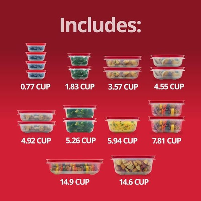 Rubbermaid EasyStore Containers - 38-Piece Food Storage Set with Lids for Organized Kitchen