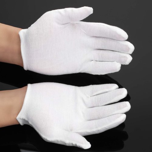 Frienda 300 Pcs Cotton Gloves Bulk Large Size for Men Women Inspection Gloves for Dry Hand Art Handling Coin Jewelry(L)