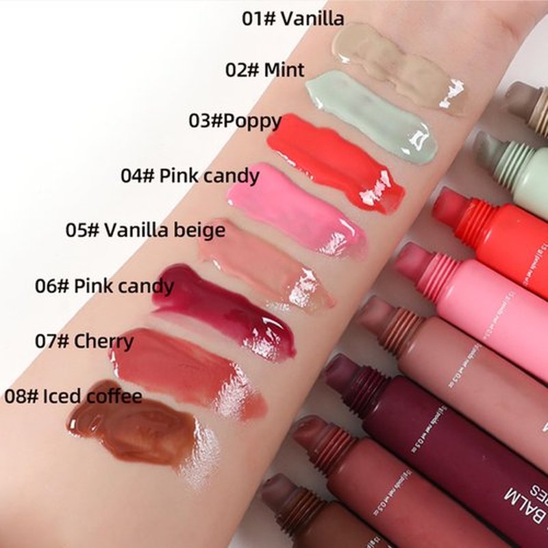 5 Colors Lip Butter Balm Hydrating Lip Gloss, High Shine Nude Colors Lipgloss, Lip Tint Finish Lip Glow Oil, Plumping Lip Gloss for Women