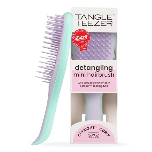 Tangle Teezer Ultimate Detangler Brush - Travel-Size Mini Hair Brush for Straight to Wavy Hair, Wisteria Leaf