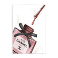 Stupell Industries Makeup Nail Polish Brush Drip Pink Fashion, Design by Artist Ziwei Li Art, 13 x 19, Wall Plaque