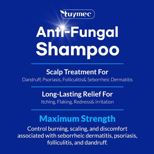 Tuymec Psoriasis Shampoo, Seborrheic Dermatitis Folliculitis Shampoo, Anti-Fungal and Anti-Dandruff for Men and Women 300ML.