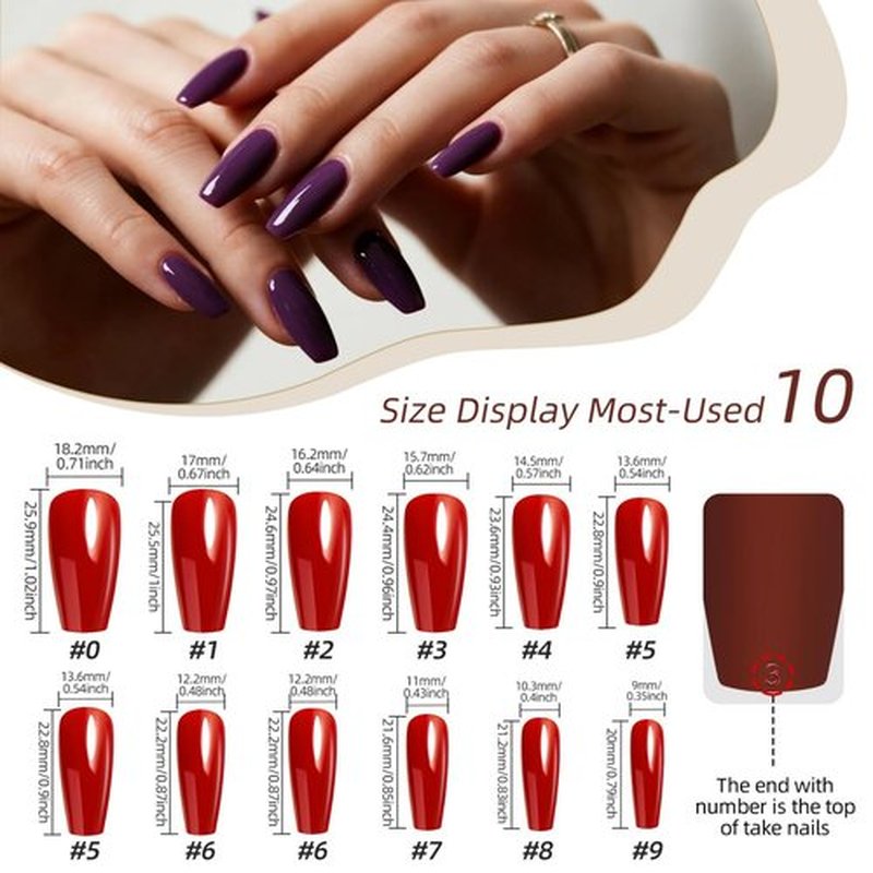 12 Color Coffin Press on Nails Nude Pink Fake Nails Pure Color False Nail Light Color Glue on Nail Reusable Glossy Full Cover Artificial Acrylic Medium Stick on Nail for Women DIY Manicure 288 Pcs
