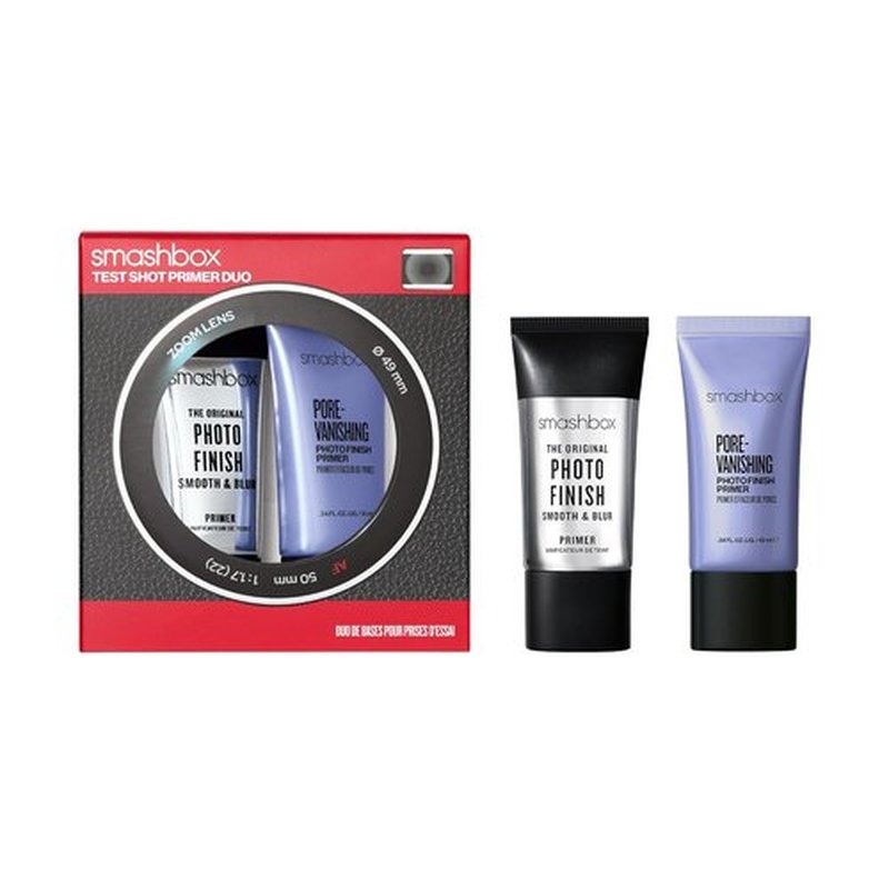 Smashbox Test Shot Primer Duo - Travel Size OG & Pore Vanishing Primer Gift Set | Smooths & Blurs Fine Lines