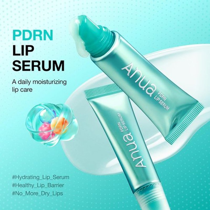 Anua PDRN Lip Serum - Long-Lasting Hydration for Dry Lips | Non-Sticky Moisturizing Care with Salmon DNA & Hyaluronic Acid, 0.33 fl. oz.