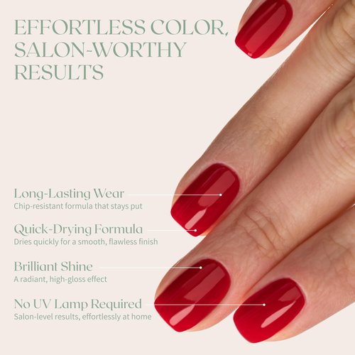 NATURABLOOM Breathable Premium Long Lasting Nail Polish (Poppy Red) - Vegan & Toxin-Free