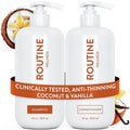 Routine Wellness Anti-Thinning Shampoo & Conditioner Set - Biotin DHT Blocker for Thinning Hair - Color Safe, Coconut & Vanilla (Pack of 2)