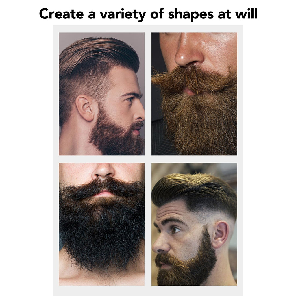 3pcs Beard Brush Set, 2 in 1 Barber Beard Brush, Comb and Brush Reinforced Bristles Portable and Lightweight for Stylingand Grooming