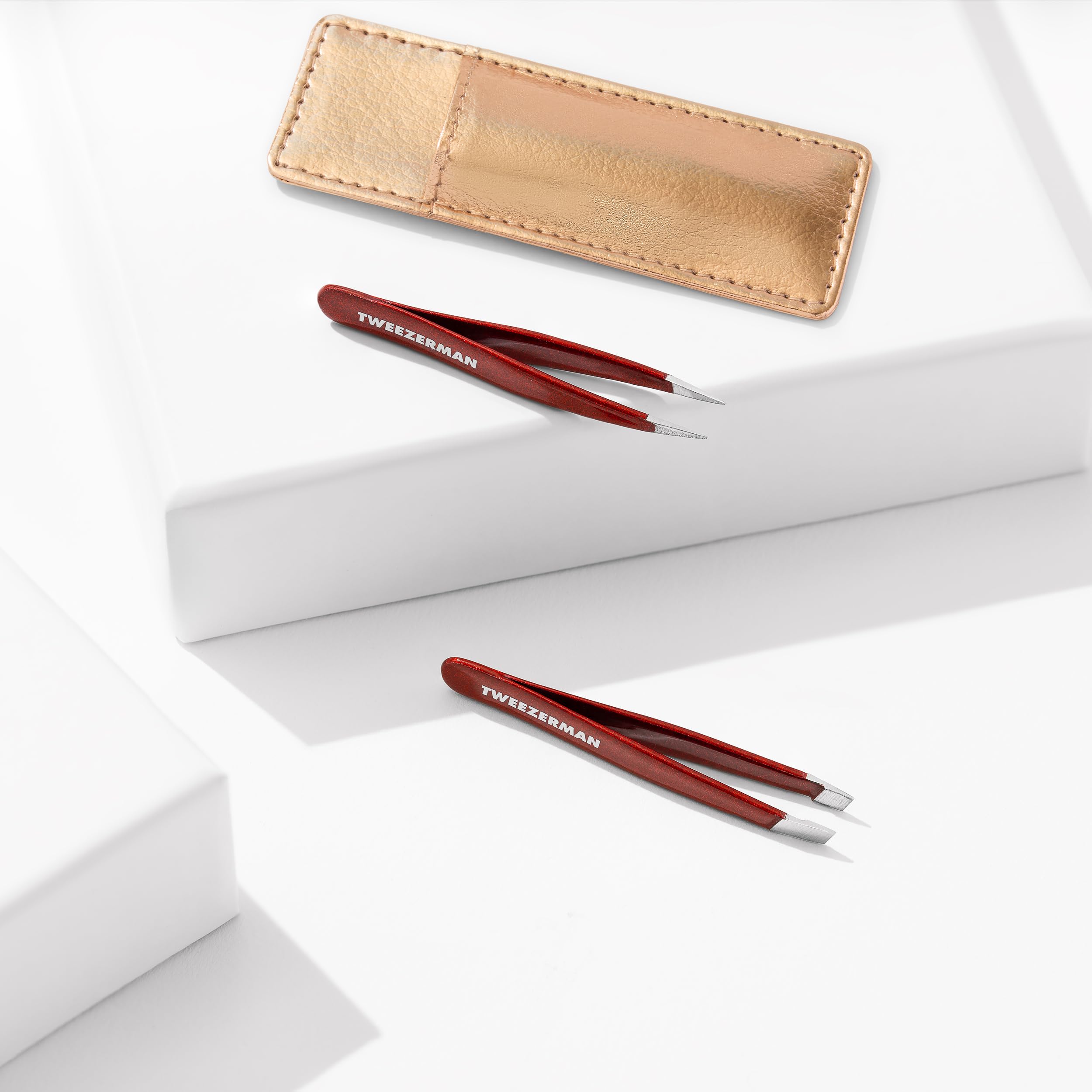 Tweezerman Vintage Rose Mini Tweezer Set with Case