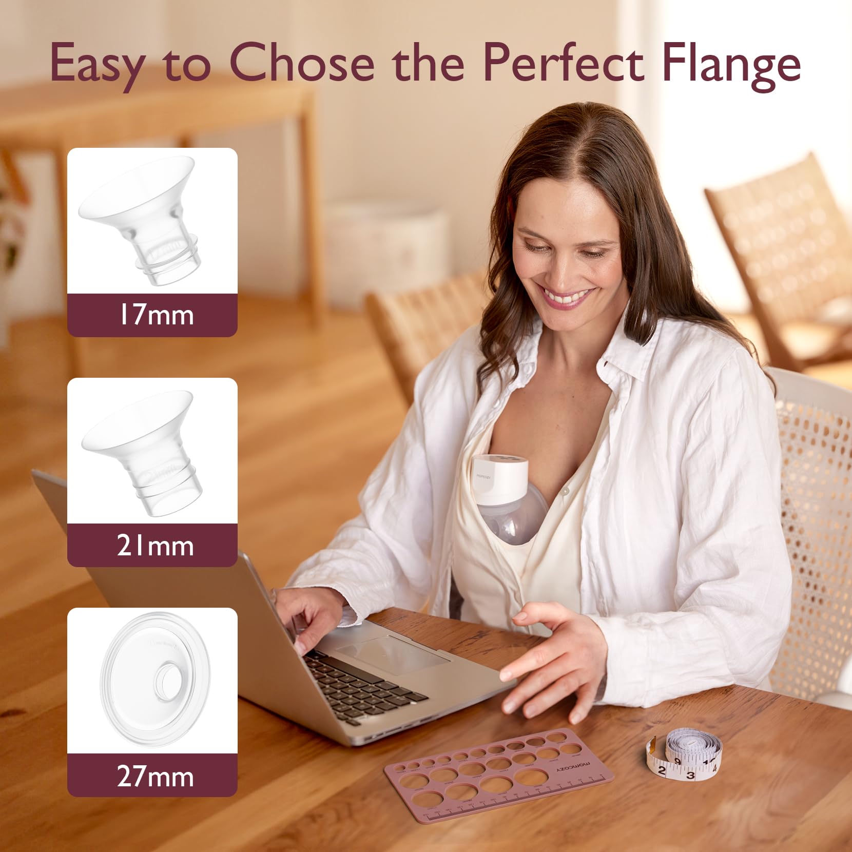 Momcozy Nipple Ruler, Silicone Flange Sizing Tool for Breast Pump Fitting