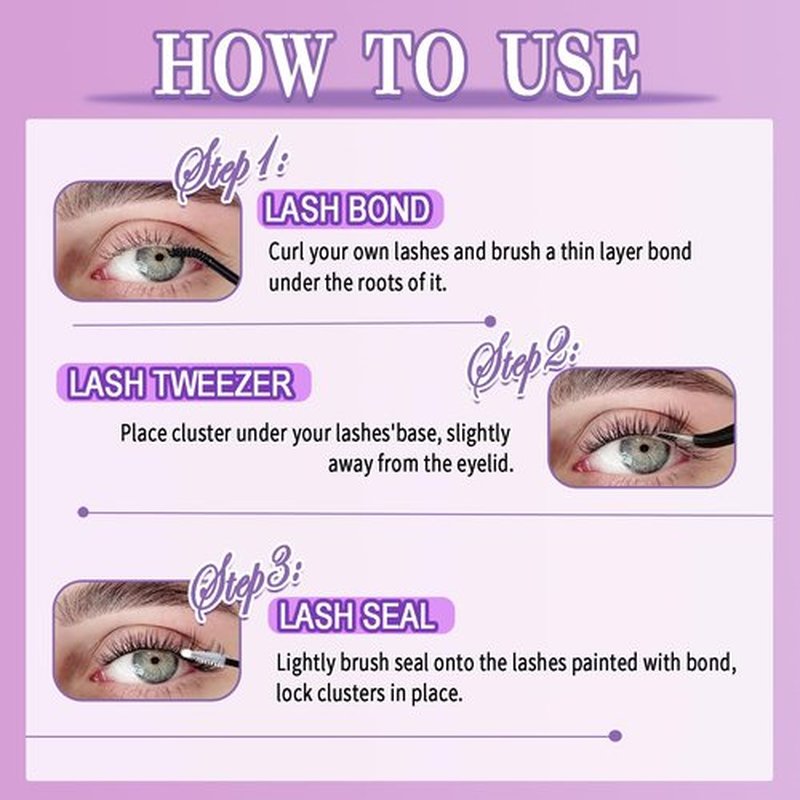 Lash Clusters 100D+200D Thick Volume Eyelash Clusters 12-22mm Long Cluster Lashes Eyelash Extensions Individual Lashes Clusters DIY at Home Eyelashes D Curly Lash Extension by FOINEMYED