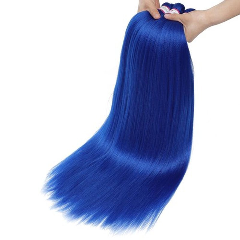 Col Bling Blue Braiding Hair Pre Stretched, 28 Inch Long Braid Hair Extensions for Women, Box Braids Hair Yaki Texture, Professional Synthetic, Softness, Knotless Easy to Install