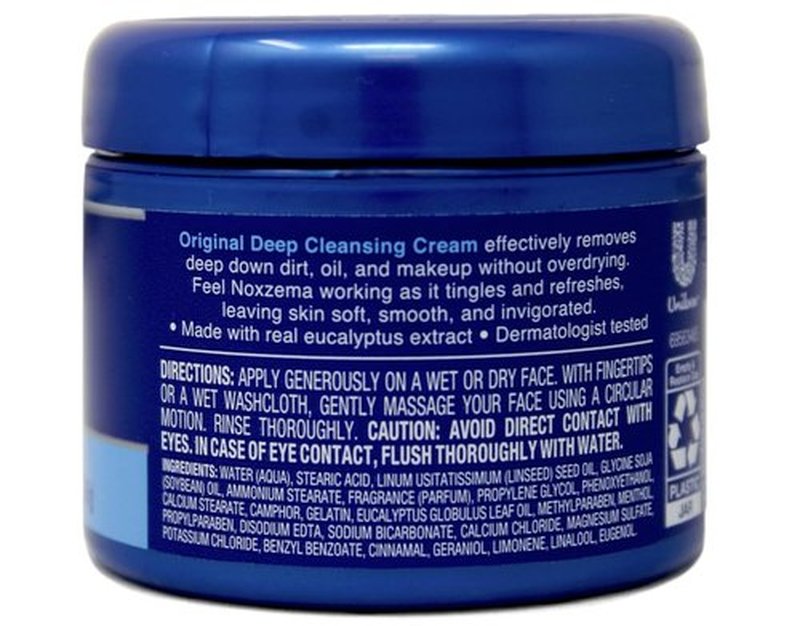 Noxzema Deep Cleansing Cream - Original Formula | 2 oz Tub (Pack of 4) for Clear Skin