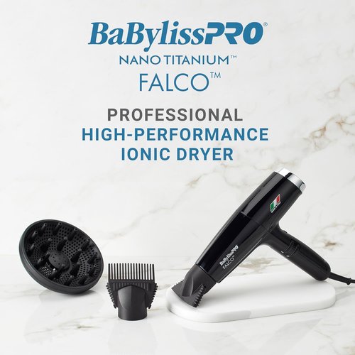 BaBylissPRO® Nano Titanium™ Hair Dryer - High-Speed 2000 Watts with Ionic Technology