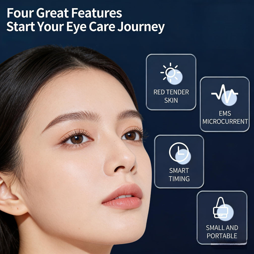 Eye pods for Under Eye Bags, Under Eye Beauty Pods with Hydrogel Shields, Reusable Eye Care Patches with Gentle Light Experience, Cooling Under Eye Skincare Accessory for Daily Beauty Routine