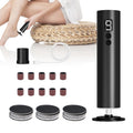 Professional Electric Foot File Tool -Callus Remover Rotating Grinder,1200mAh Rechargeable Battery, 1-Hour Continuous Use, Foot Drill & Sander,Adjustable Speed Foot Files for Deadskin(Black)