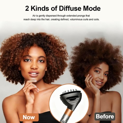 Dyson Upgraded Wave Curl Diffuser Attachment - Extra-Large Design for Thick/Curly Hair | Heat-Safe Dome & Diffuse Modes