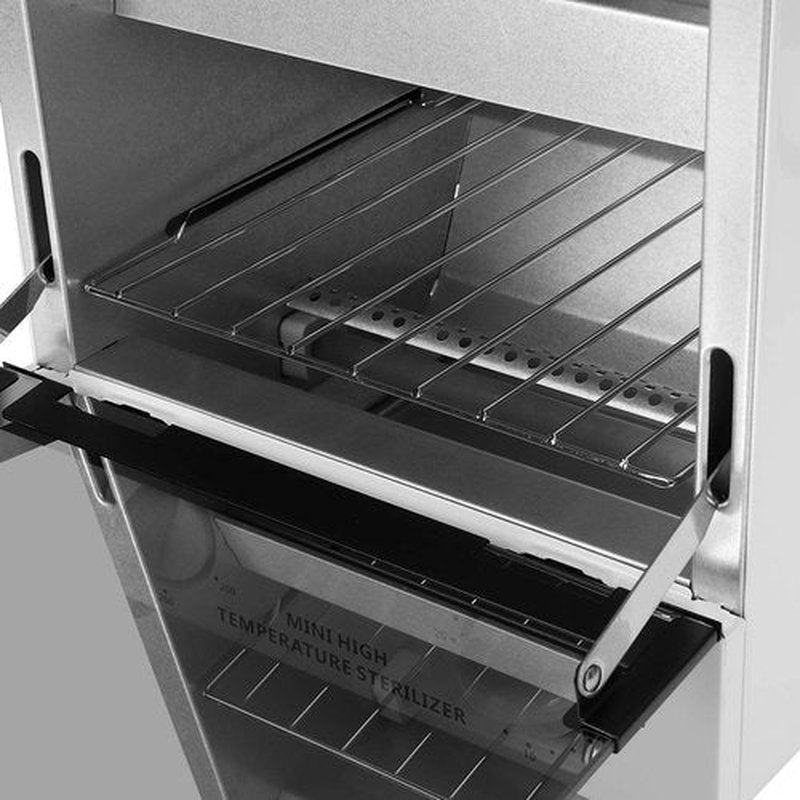110V 12L Mini High Temperature Heat Metal Tool CleaningCabinet 1KW Timer Cleaner Box Two Layers for Manicure, Spa, Hair Beauty Salon, Dental Clinic, Lboratory or Family