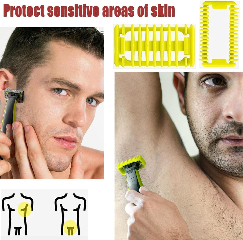 One Blade Guards – Includes One Waterproof Storage Box as a Gift – Compatible with Norelco One Blade QP2724, QP2834, Fit for Philips Shaver Norelco – Guide Comb 1/2/3/5 mm