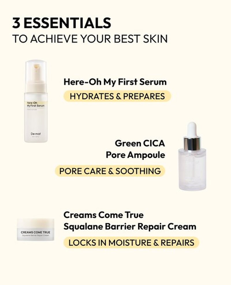De:maf Welcome Skincare Gift Kit – Bestseller 3-Step Skincare Set for Sensitive Skin & Barrier Care | Travel Size Skincare Gift Set for Mom & Women
