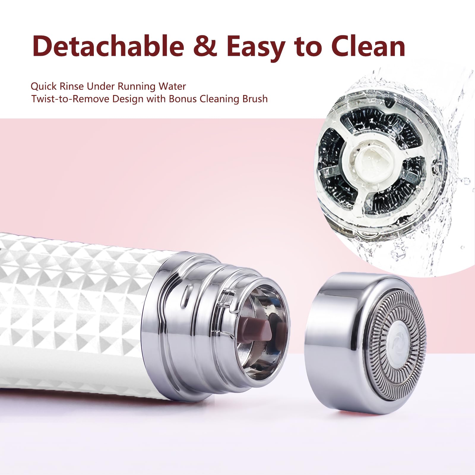 Beclerpur Face Shaver & Facial Hair Remover for Women, Painless & Portable