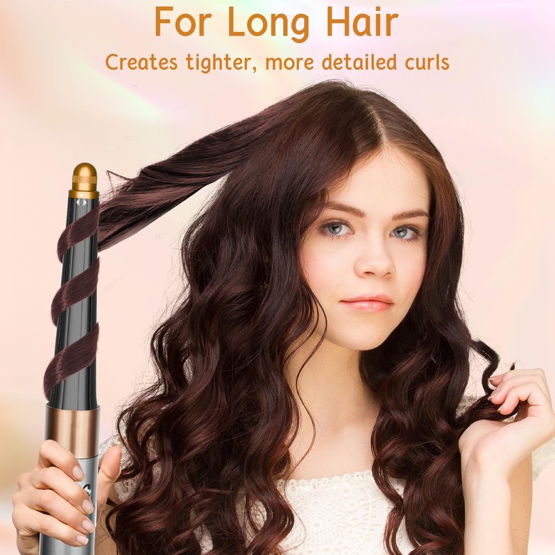 ZEPHBLOW Hair Long Conical Barrel for Dyson Airwrap, 0.78-1.4Inch/ 20-36mm Conical Long Curling Barrels Compatible with Airwrap HS01/05, Self-Curling Hair Roller Curlers Attachment, Gold