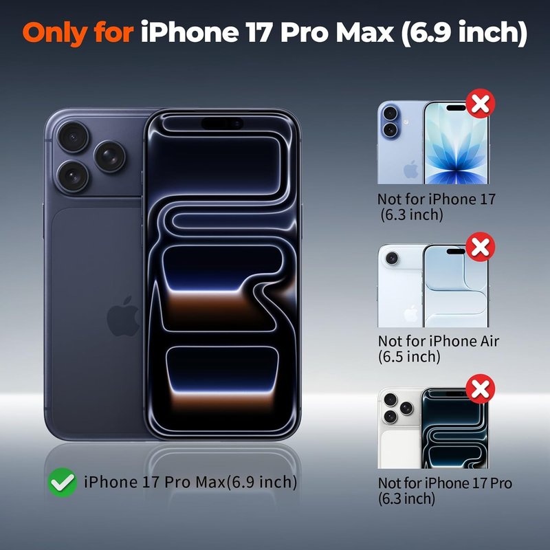 Zapica Magnetic iPhone 17 Pro Max Case - Upgraded Camera Control Button & Full Protection | Translucent Matte, Starry Orange