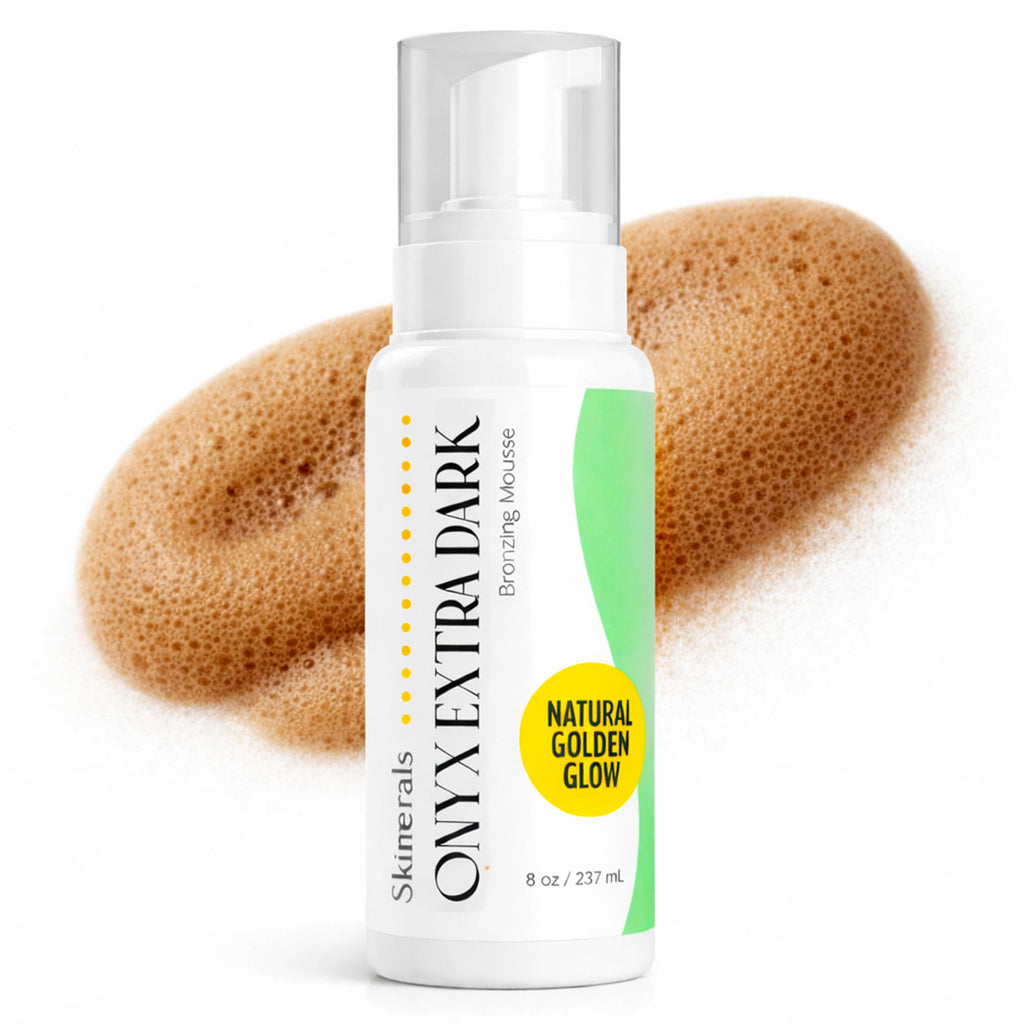 Skinerals Self Tanner Mousse, Organic Sunless Tanning Foam for Face & Body, Natural Looking, Streak-Free, Quick-Drying, Long-Lasting Fake Tan, 8 oz, Californium