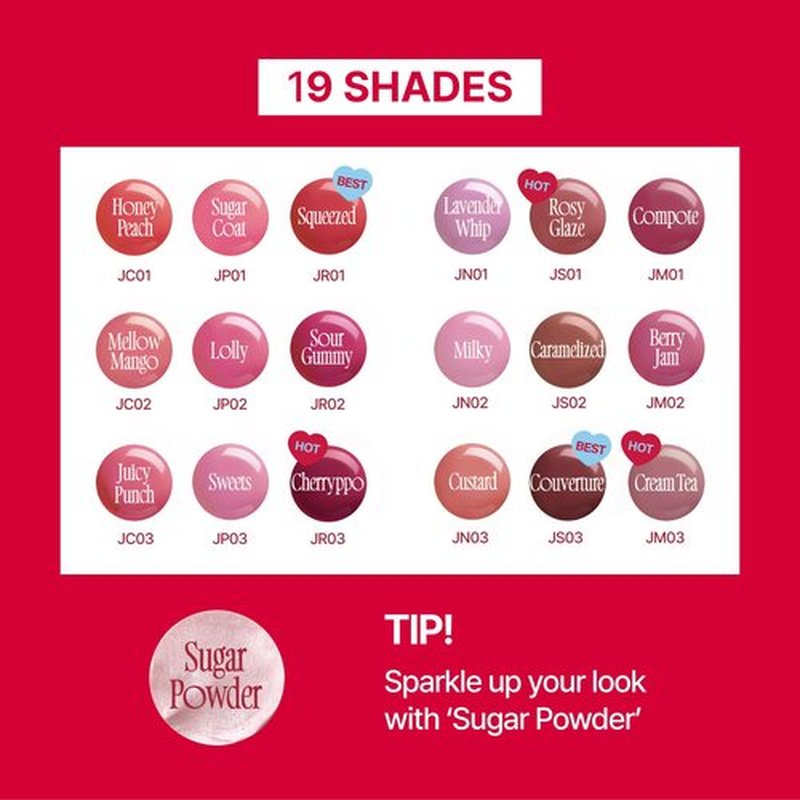 fwee Glowy Jelly Pot | Dewy Jelly Lip & Blush, Shimmer Glow Jelly Balm, Dewy Buildable Finish – Sugar Powder (Shimmer Balm) | 0.14 oz