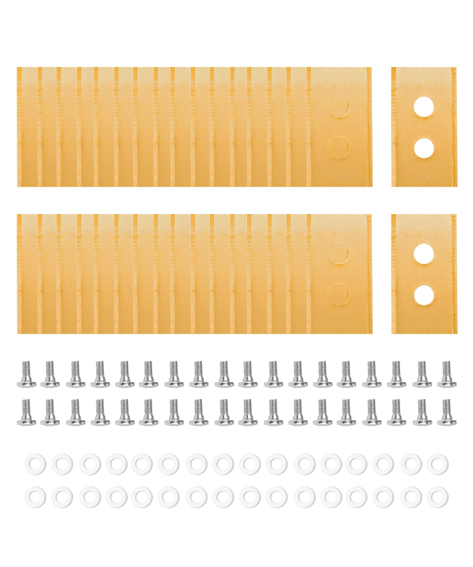 GIBACAD 36 Pcs Titanium Coated Robotic Lawnmower Replacement Blades Fits for All Mammotion Luba AWD Luba 2 AWD Luba Mini AWD Yuka & Yuka Miniseries,with Plastic Washers