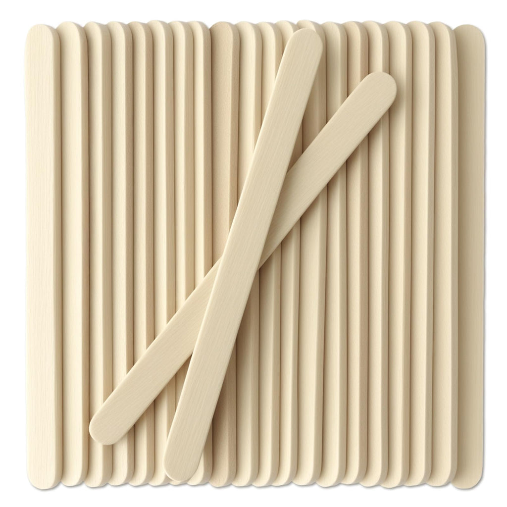 AUZEAL Small Eyebrow Wax Sticks, Mini Wooden Waxing Sticks for Eyebrow Face Lip Hair Removal, Precision Wax Applicator, 50 Pcs