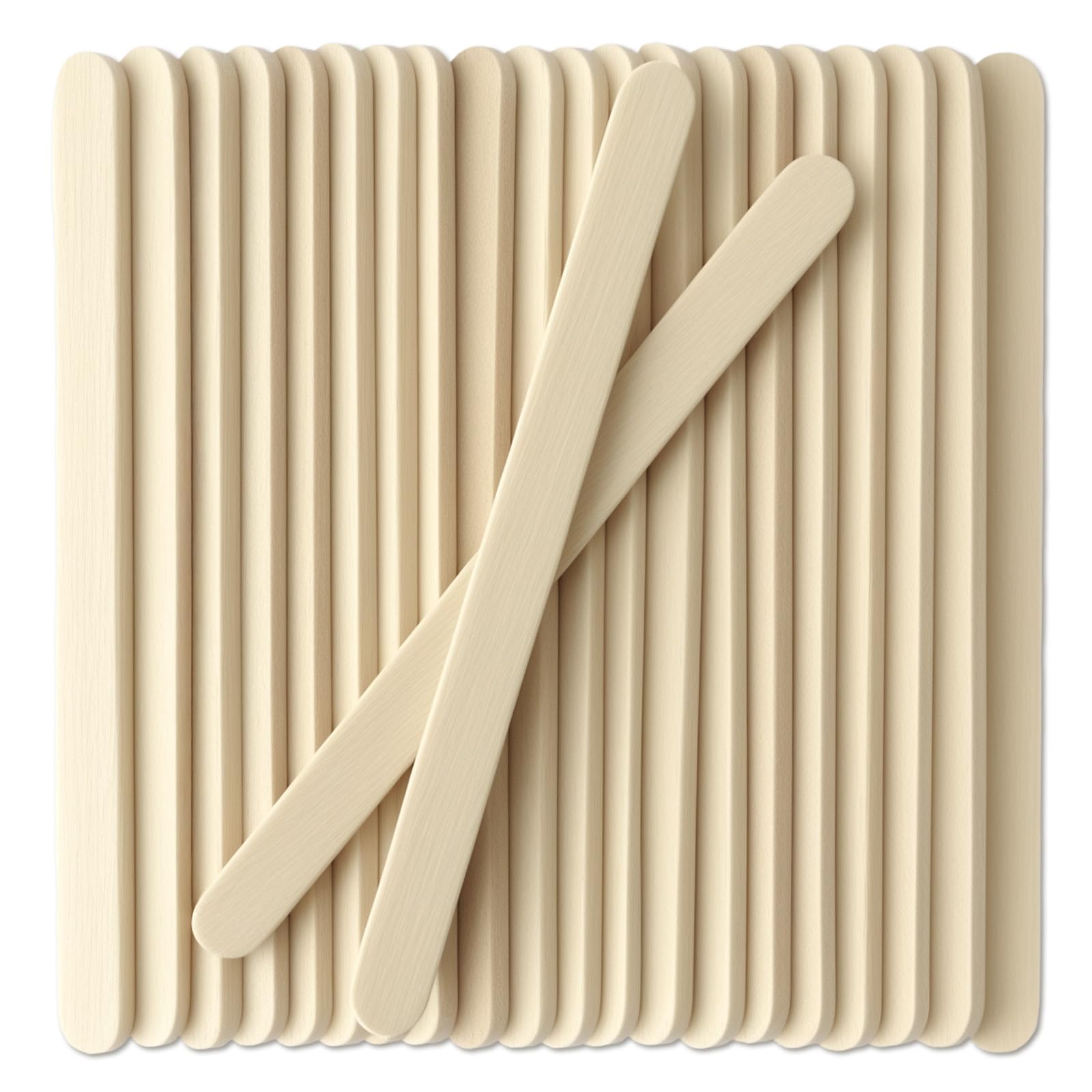 AUZEAL Small Eyebrow Wax Sticks, Mini Wooden Waxing Sticks for Eyebrow Face Lip Hair Removal, Precision Wax Applicator, 50 Pcs