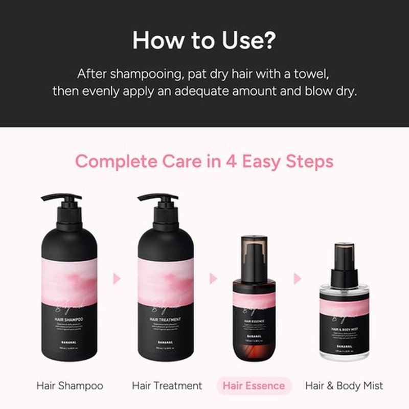 BANANAL 2-in-1 Korean Hair Perfume Oil & Serum with Moroccan Argan Oil & 12 Amino Acids for Dry, Damaged, Glass Hair Shine & Frizz-Control – Paraben & Alcohol-Free – Baby Musk, 100ml / 3.38 fl oz