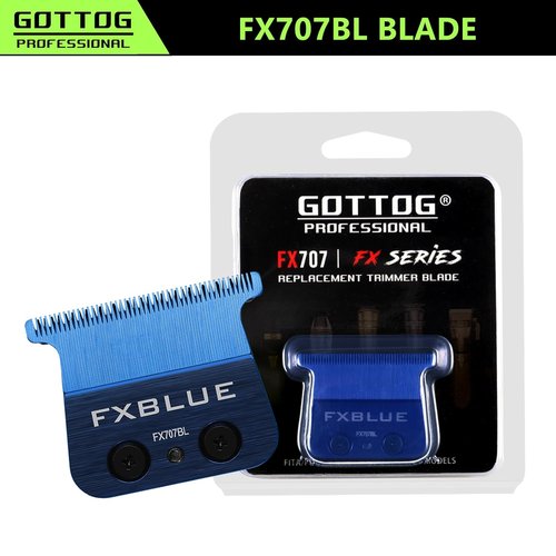 GOTTOG FXBLUE Replacement Blades - Zero-Gapped Blades for FX787 & FX726 Trimmers | Blue