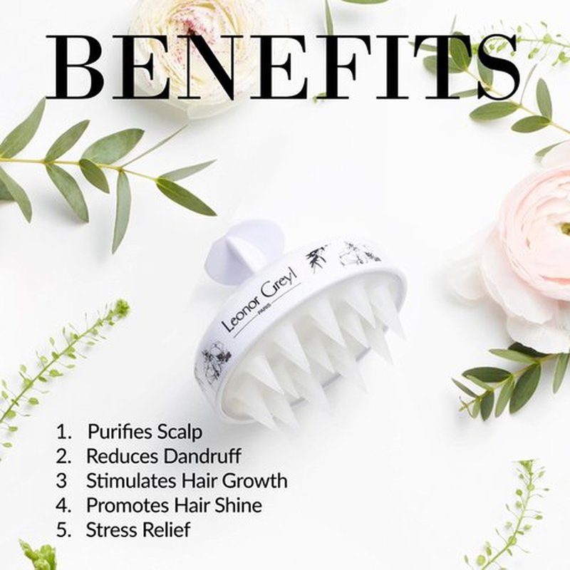 Scalp Massager Hair Growth by Leonor Greyl - Award Winning Luxury Scalp Massager Brush. Purifies and Stimulates the Scalp to Promote Hair Growth, Shine and Strength