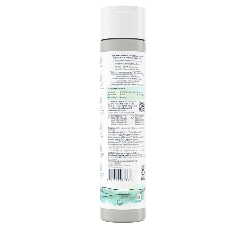 Vivvi & Bloom Gentle 2-in-1 Baby Wash & Shampoo - Fragrance-Free Cleansing Gel for Sensitive Skin, 10 fl. Oz
