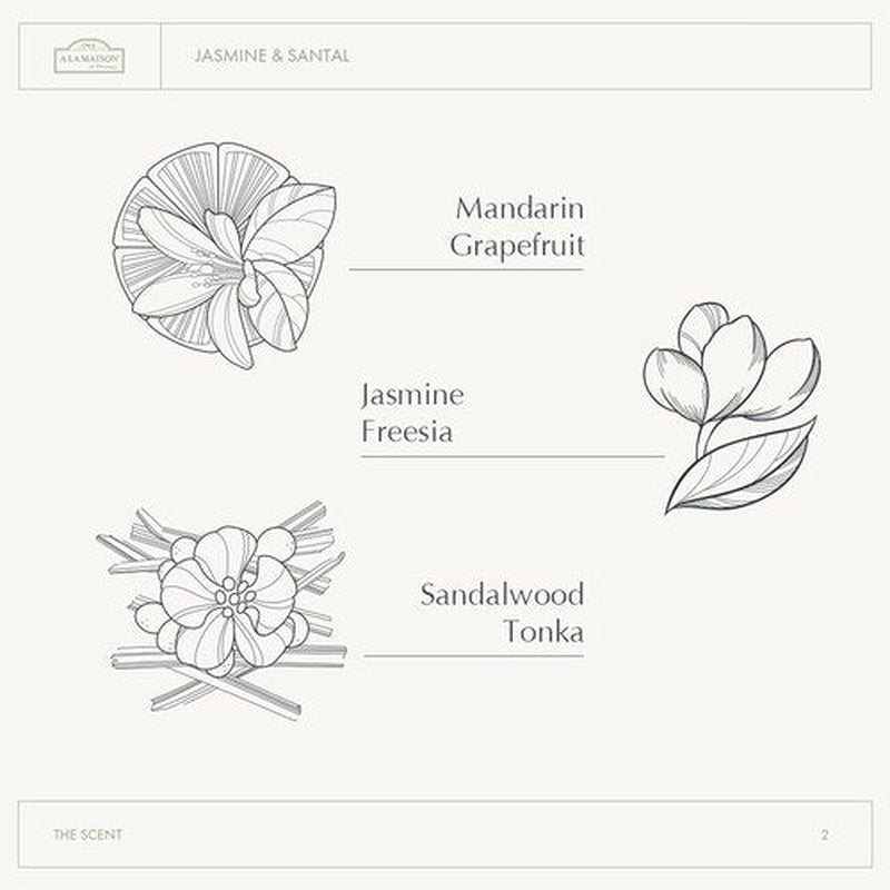 A LA MAISON Whipped Body Butter - Jasmine & Santal | Ultra-Rich Shea Moisturizer with Argan & Jojoba Oils - 6.7 oz