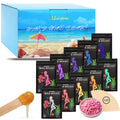 Hair Removal Wax Beads 2.2lb (1000g), Waxing for Whole Body, Painless Hair Removal Waxing for Women and Men, 10 Flavours, Contains 20 Wax Sticks