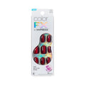 Kiss Impress No Glue Mani Press On Nails - ColorFX 'Hidden Gem' Red Oval Shape, Short Size, 30 Nails Included