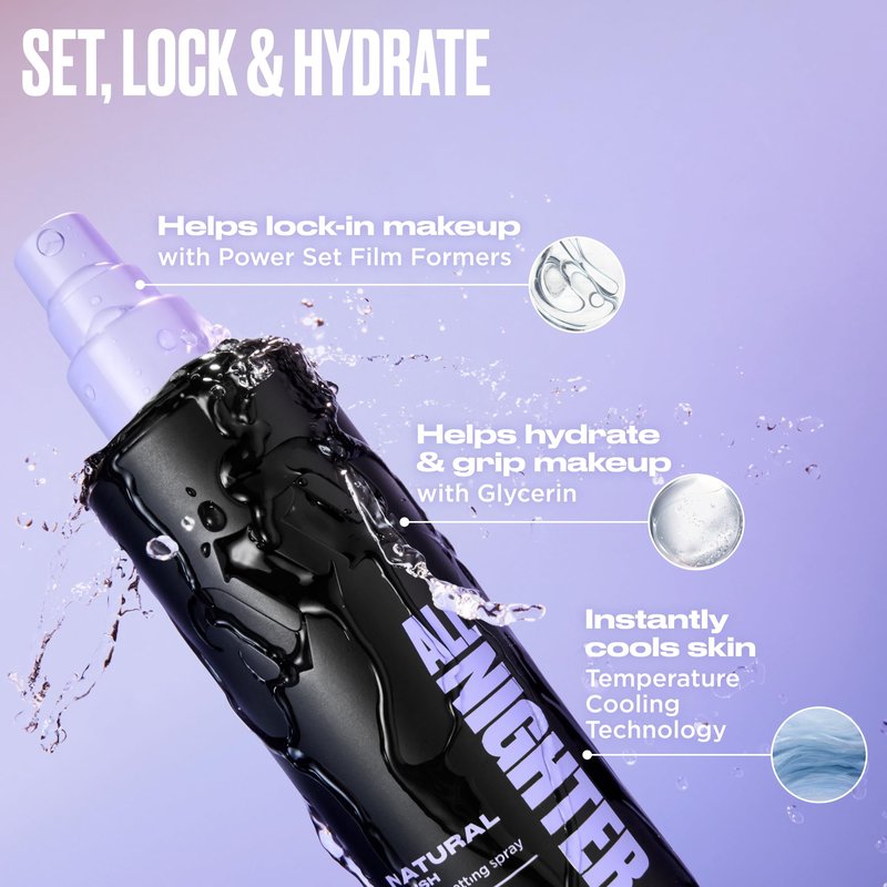 Urban Decay All Nighter Waterproof Makeup Setting Spray - Natural Finish, Up to 24HR Wear, Ultra-Fine Facial Mist, Hydrating Foundation Face Primer, Smudge-Proof, Transfer-Resistant - 4 fl oz