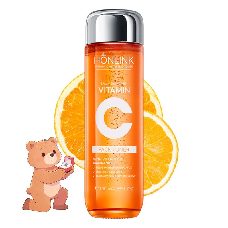 Vitamin C Hydrating Face Toner 130ml, Gentle Daily Toner with Niacinamide & Hyaluronic Acid, Alcohol-Free Skin Care for All Skin Types, Valentine’s Day Gift for Her