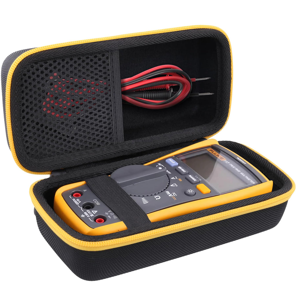 Aenllosi for Fluke 117/116/115/114/113 Digital Multimeter Hard Case, Fluke Volt Meter Organizer (Case Only)