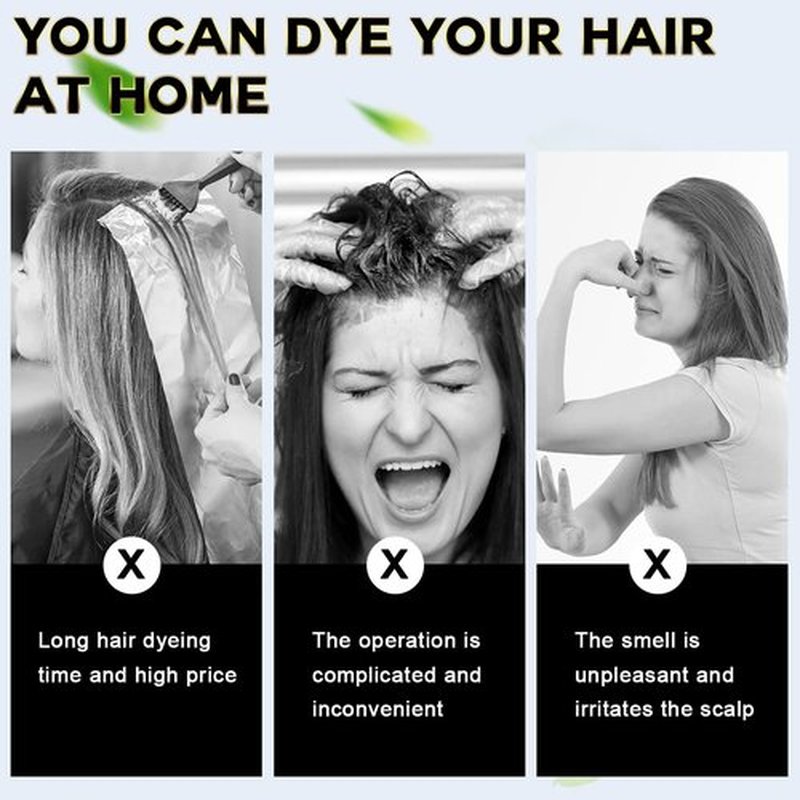 IIIMEIDU MEIDU Dark Brown Hair Dye Shampoo 3 in 1, Instant Hair Color Shampoo for Women Men, Herbal Ingredients Coloring in Minutes 500ML
