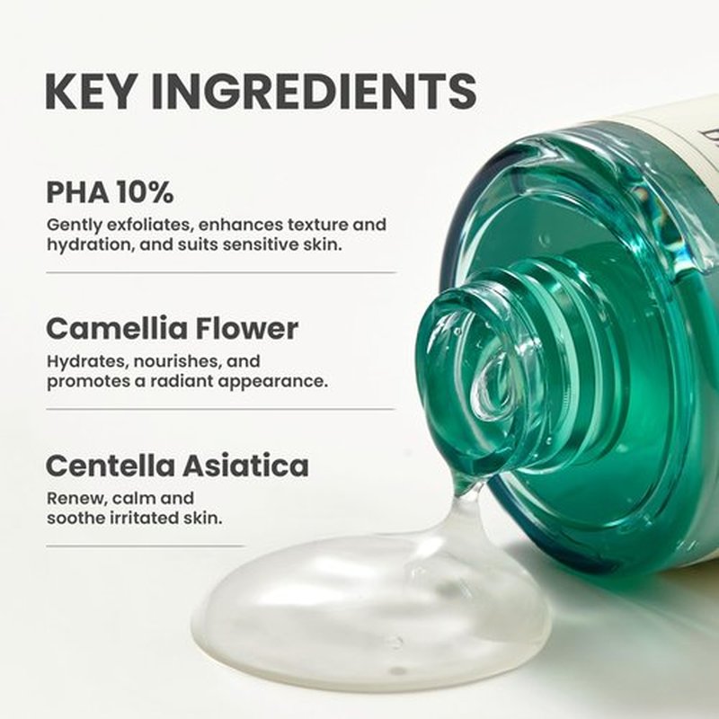 AXIS-Y PHA Resurfacing Glow Peel - 10% PHA Fruit Extract Mild Peeling Gel Exfoliator Pore Minimizer for Face - Vegan Korean Skin Care Glass Skin Face Peel - 1.69 fl. oz.